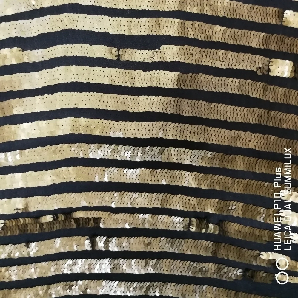 Vintage Sequins Striped  Pop Art Mini T-shirt Dress - Picture 4 of 5